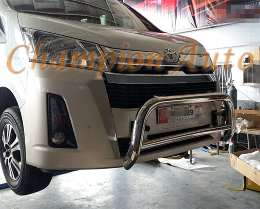 Stainless Steel Silver Nudge Bar For New Shape Toyota Hiace LWB 05/2019- 2024