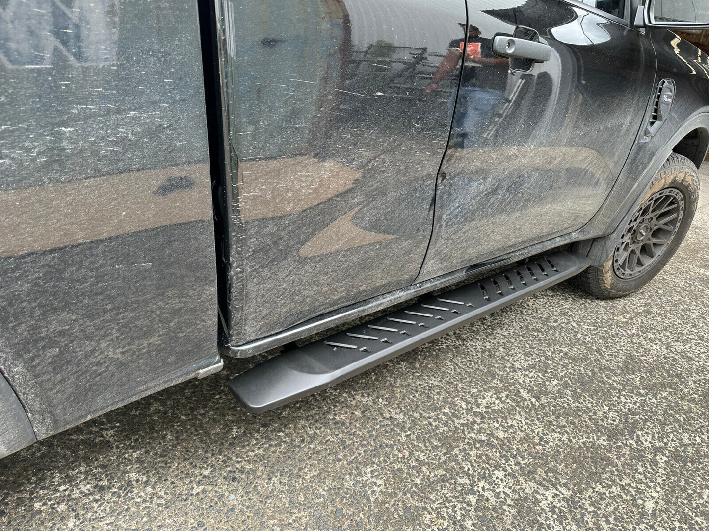 Black Steel Side Steps Mazda BT50 Freestyle Cab 2012-08/2020 (Shark Bar)