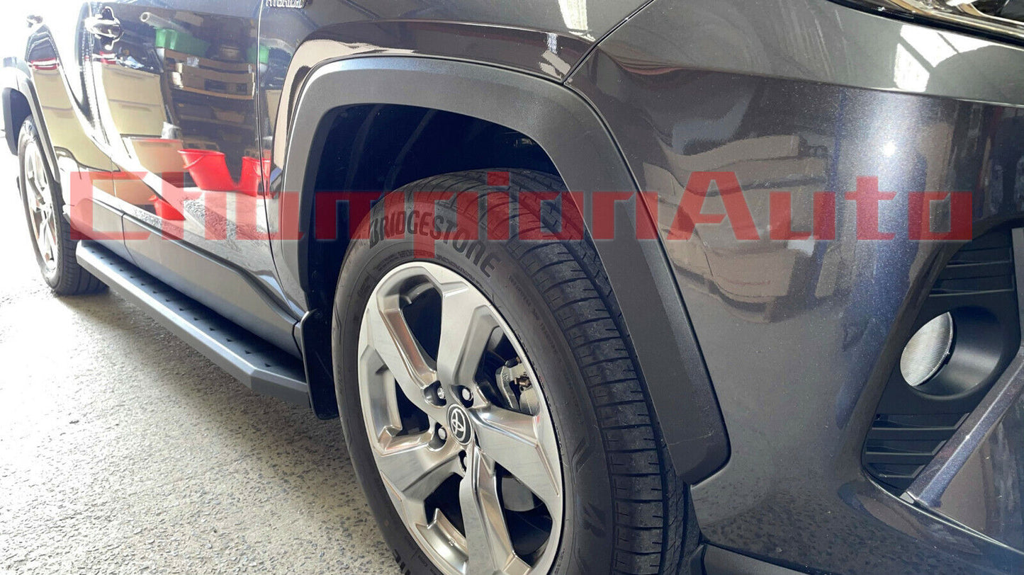 Side Steps Running Boards BLACK STEEL To Fit Toyota NEW Rav4 2019-2023(Raptor)