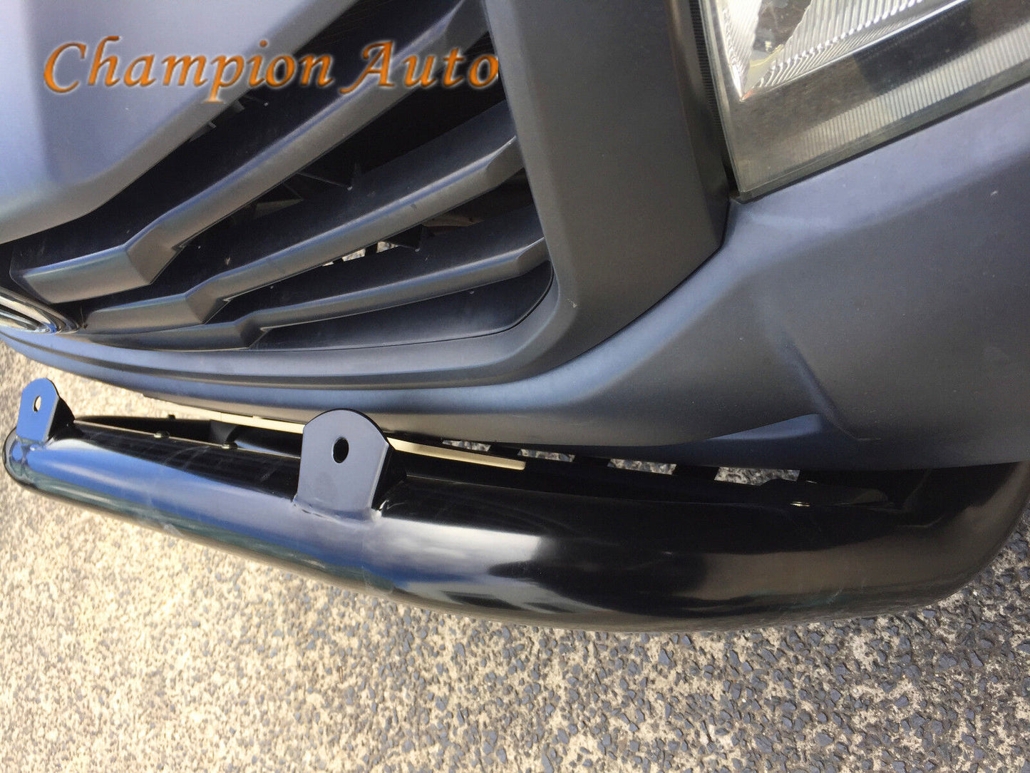 3.0" Matt Sandy Black Powder Coated Steel Nudge Bar For Toyota Hilux 2005-2014