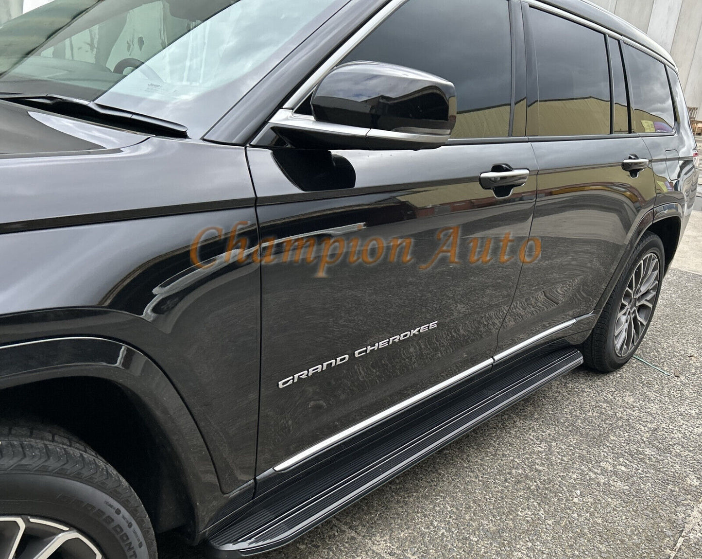 BLACK Alloy Side Steps For Jeep Grand Cherokee WL 7 SEAT 02/2022-2024 (XRB)