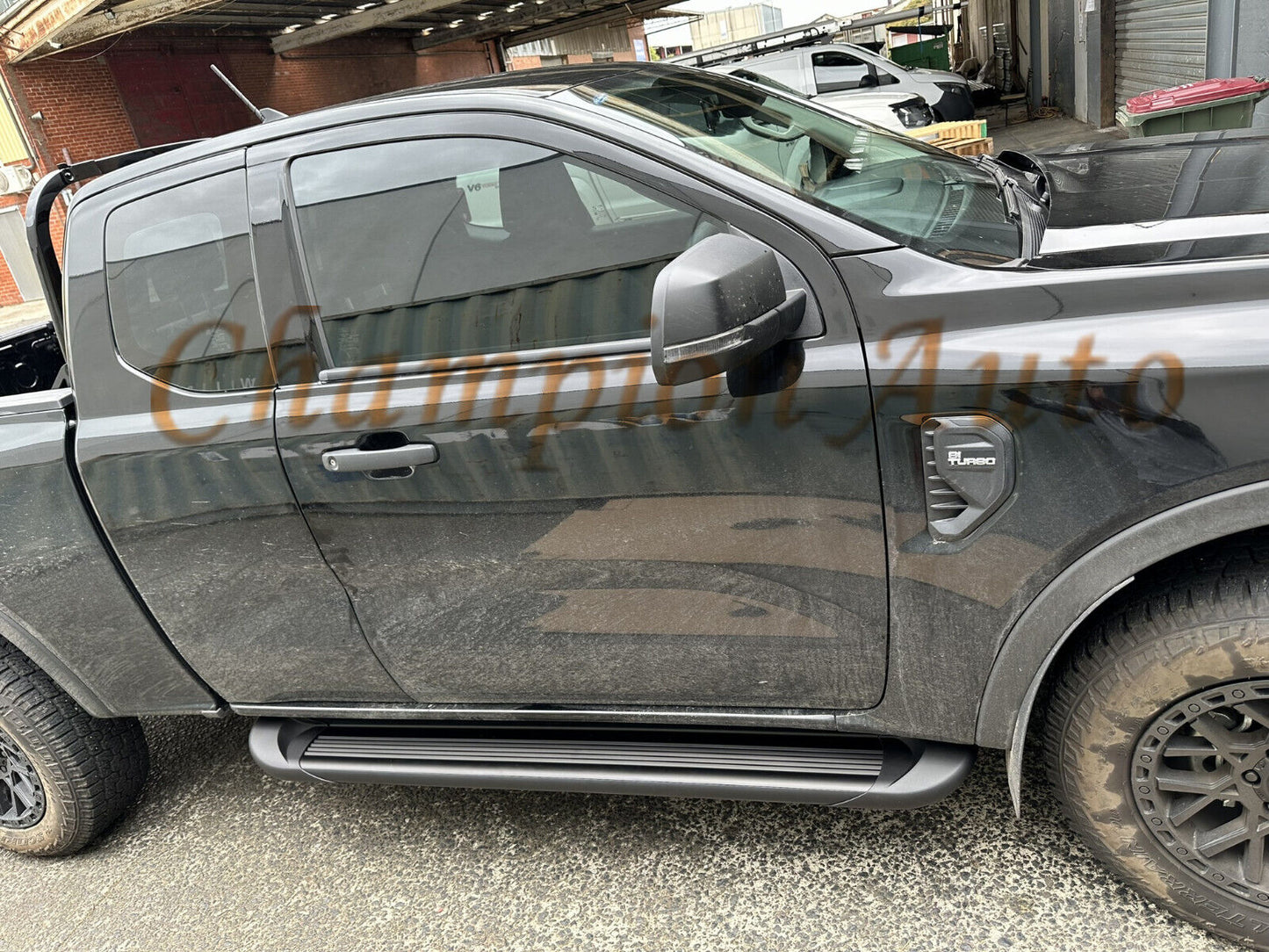 Black ALLOY Side Steps For Next Gen Ford RANGER SUPER CAB 2022-2024 (CBB)
