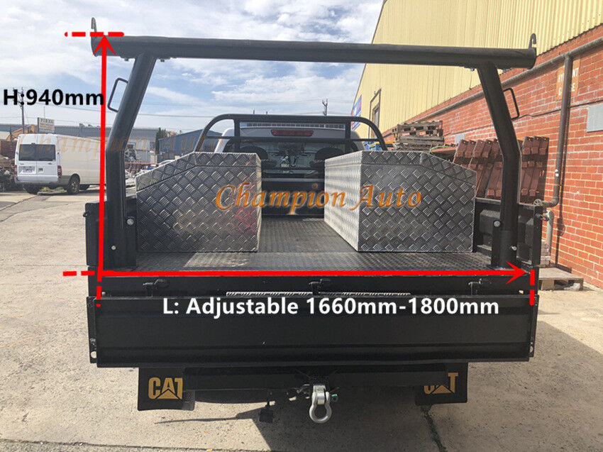Black Powder Coated Steel Ladder Rack universal fit trays Heitht: 940mm