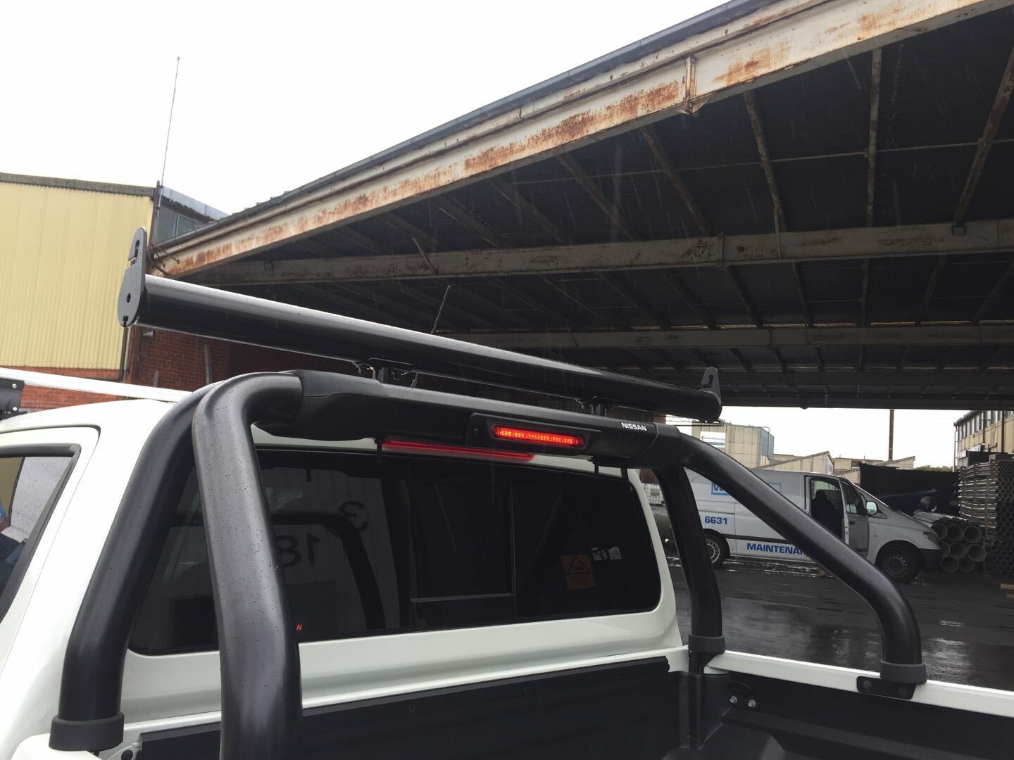 Black Steel Ladder Rack with extension barfor Nissan D23 NP300 2015-2021
