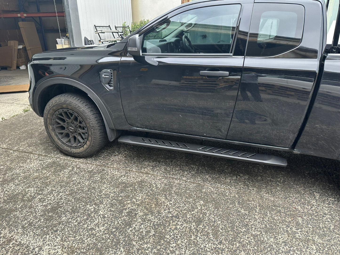 Black Steel Side Steps Mazda BT50 Freestyle Cab 2012-08/2020 (Shark Bar)