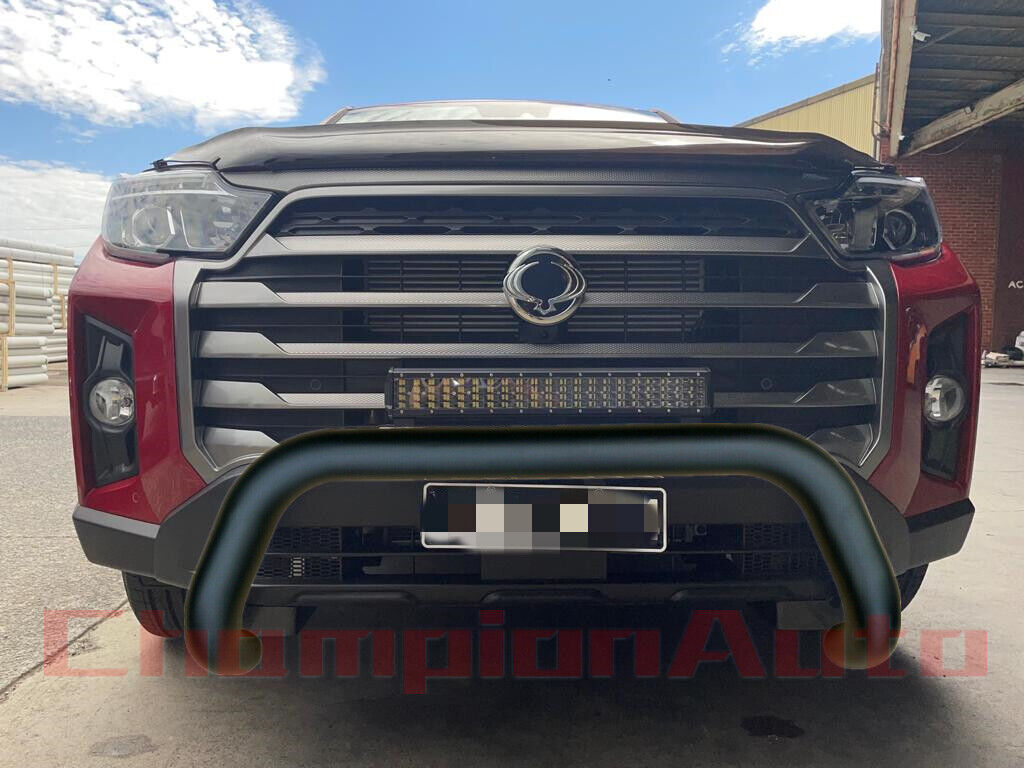 Black Steel Nudge Bar SSANGYONG MUSSO FaceLift (sensor compatible) 2021-2024