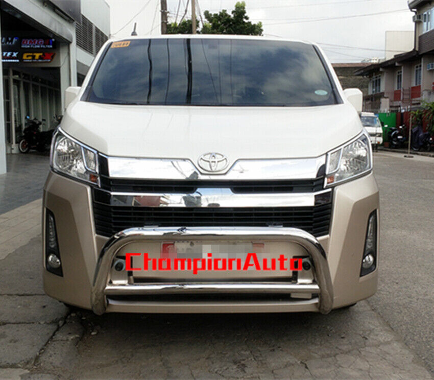 Stainless Steel Silver Nudge Bar For New Shape Toyota Hiace LWB 05/2019- 2024