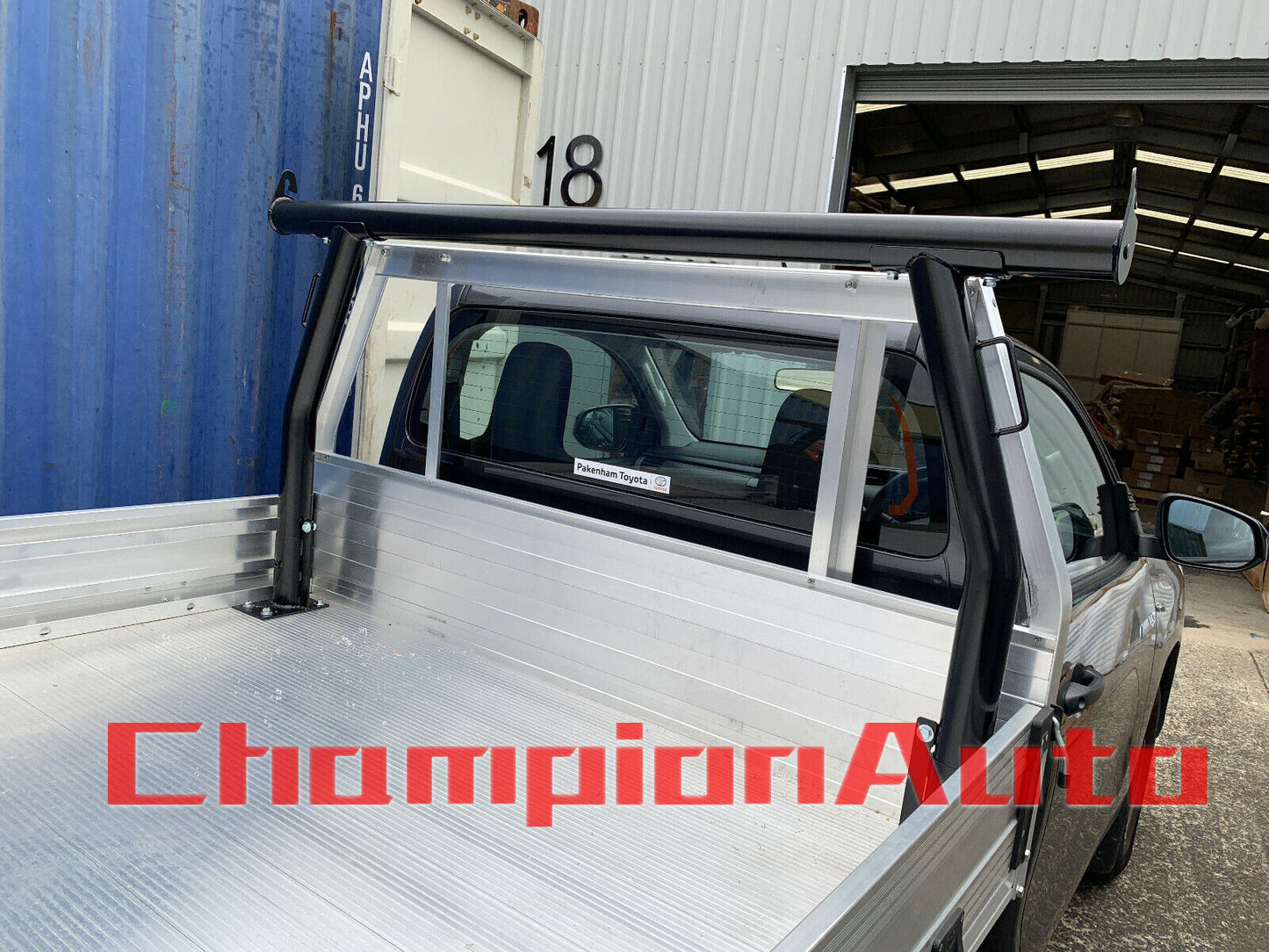 Black Powder Coated Steel Ladder Rack universal fit trays Heitht: 940mm