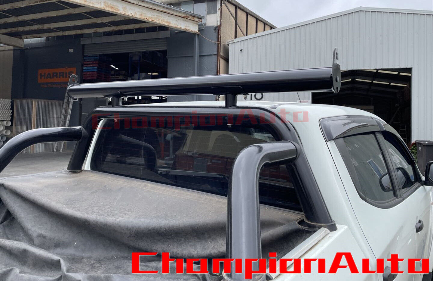 Black Alloy extension Bar for Sportsbar/ front ladder rack L:1550mm H: 125mm