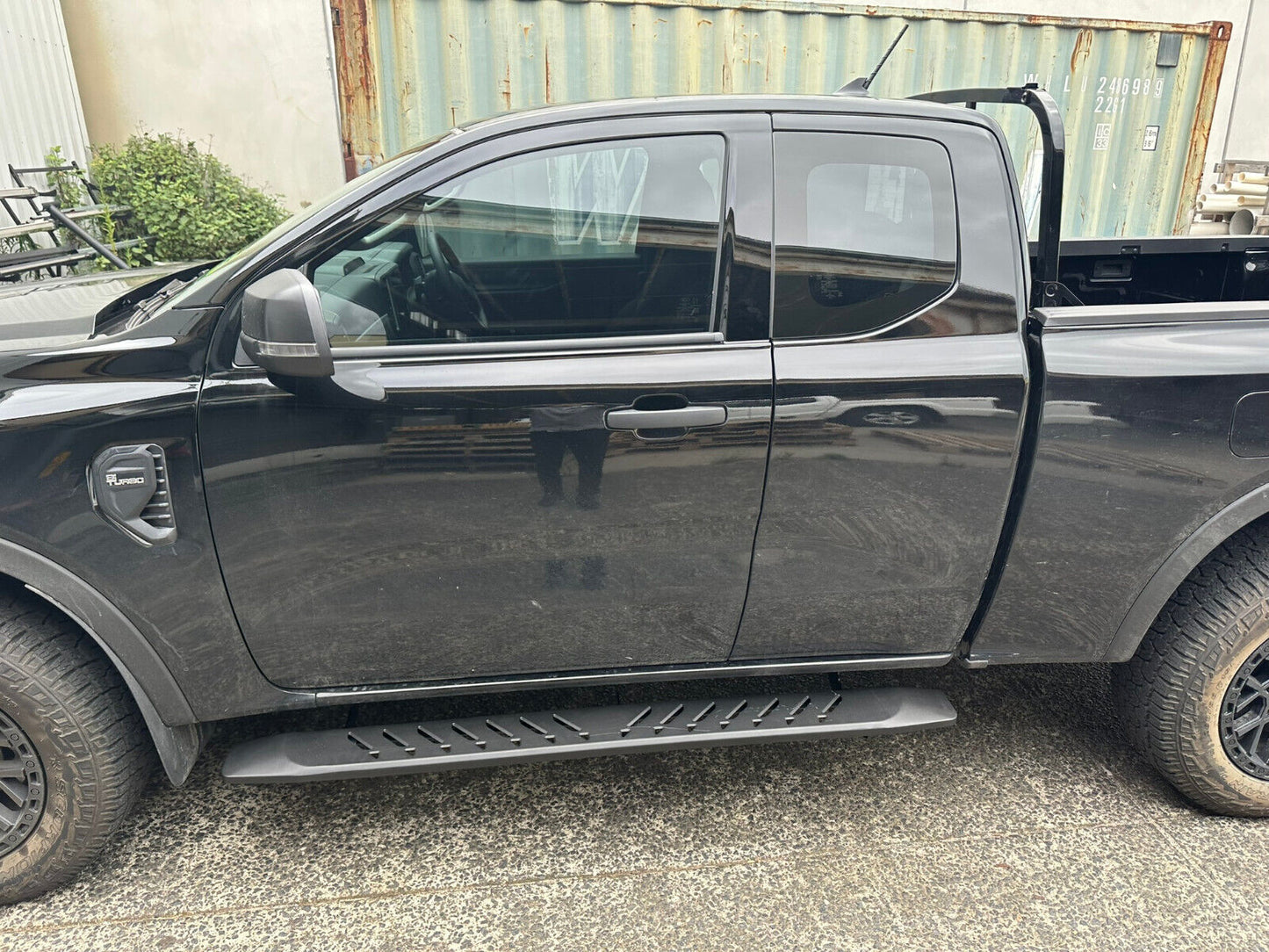 Black Steel Side Steps Mazda BT50 Freestyle Cab 2012-08/2020 (Shark Bar)