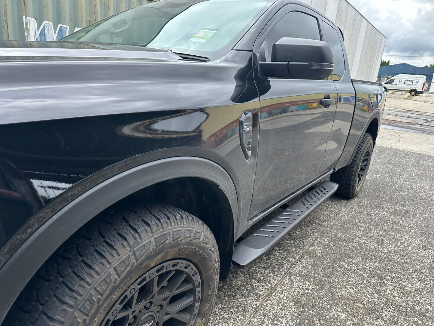 Black Steel Side Steps Mazda BT50 Freestyle Cab 2012-08/2020 (Shark Bar)
