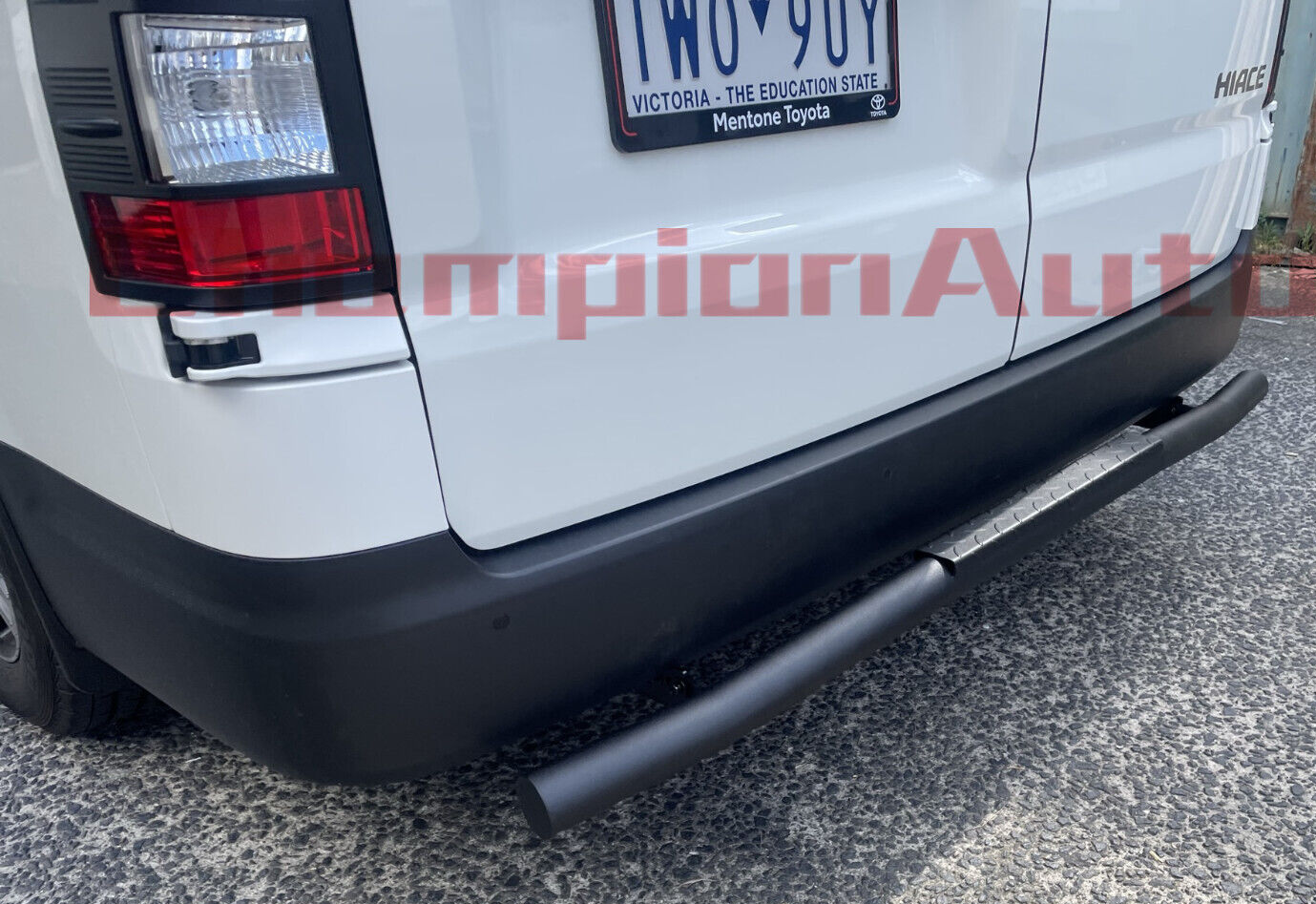 Black Steel Rear Bar Rear Step for Toyota Hiace LWB SLWB 05/2019 -2024