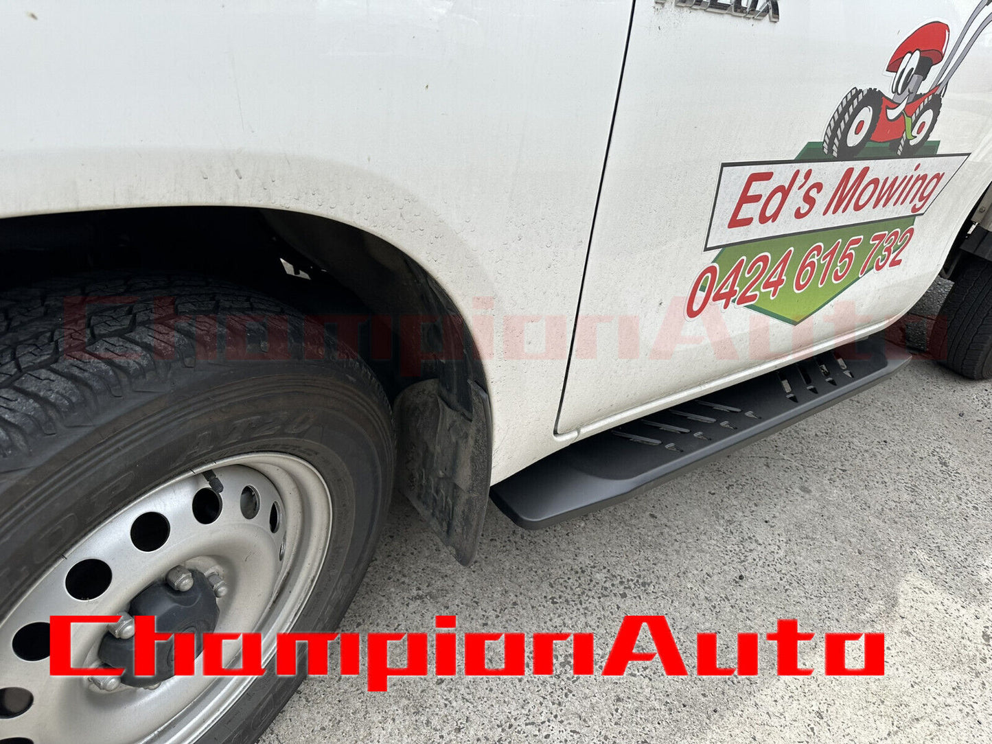 Single Cab Side Steps Black Powder Coated Steel for Toyota Hilux 2015 - 2024