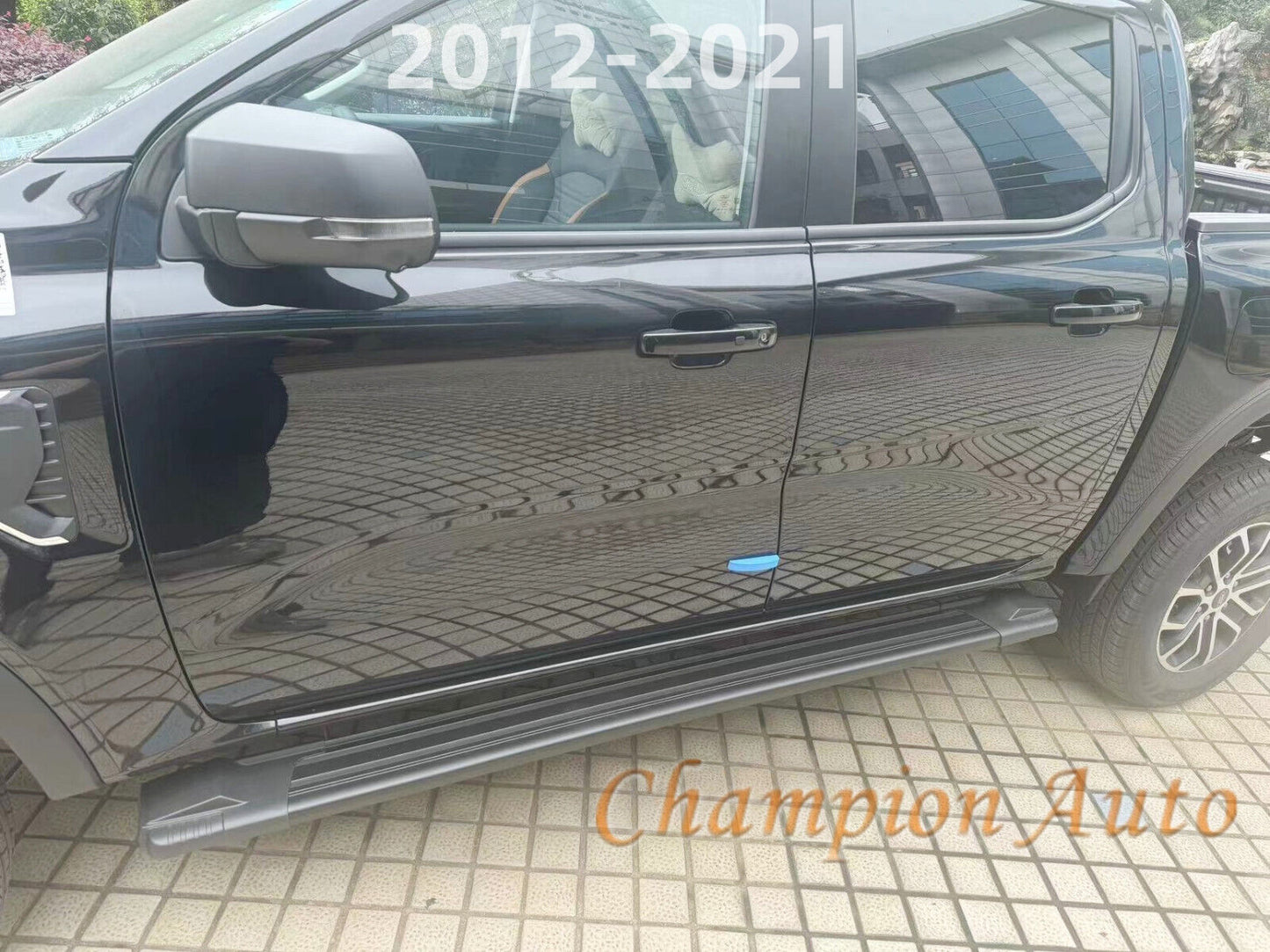 Black Alloy Side Steps For Ford Ranger Double Cab 2012-2021 (HD24)