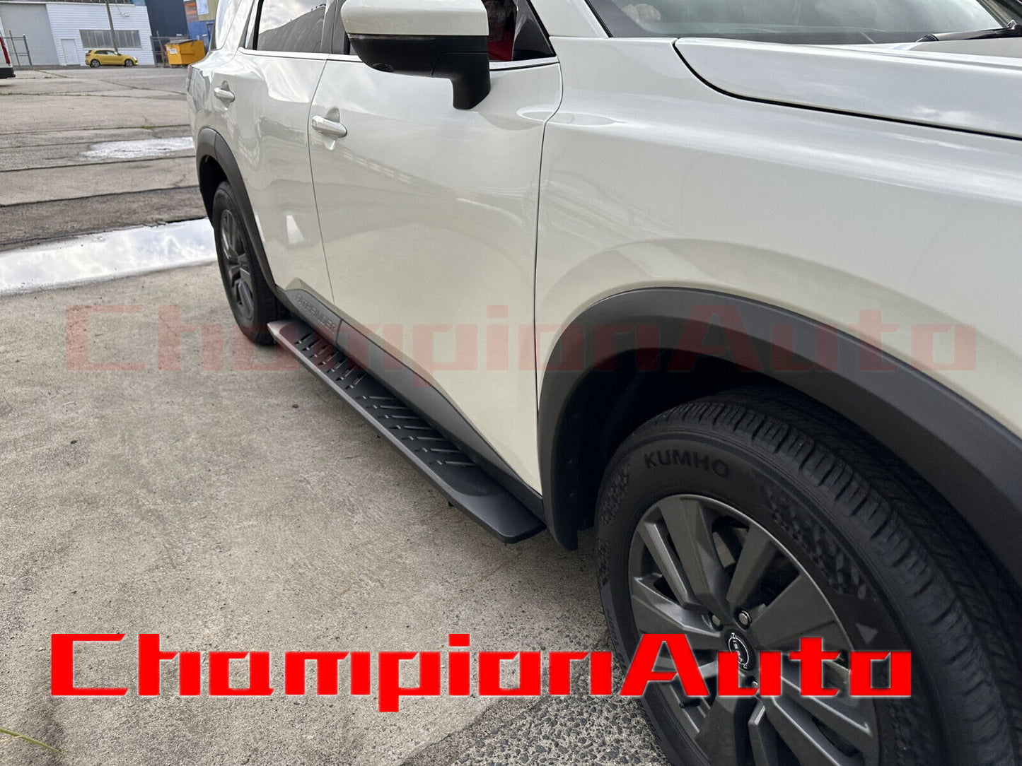 Black STEEL Side Steps for Nissan Pathfinder R53 07/2022-2024 (SHARK BAR)