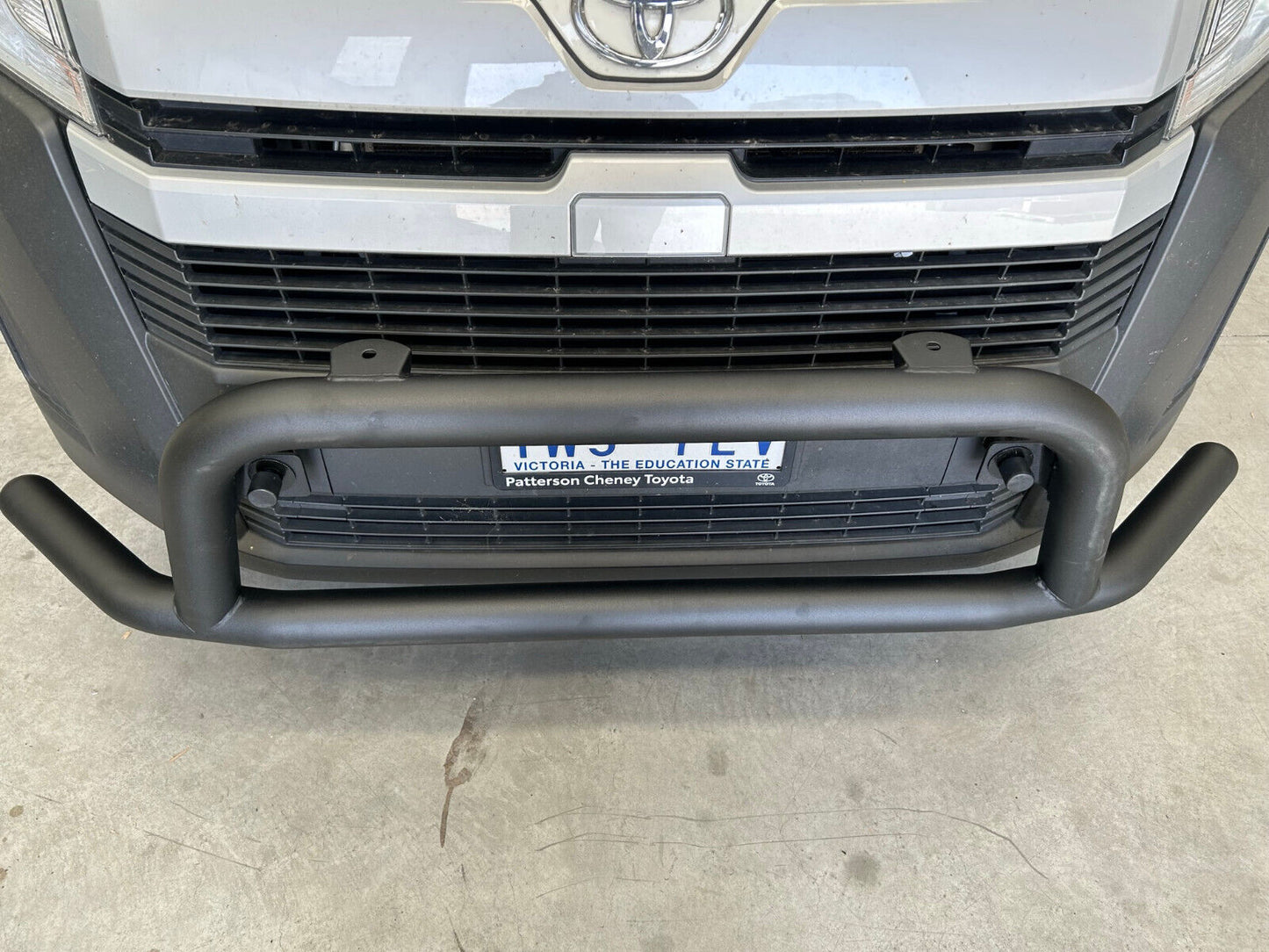 WIDE Matt Black Steel Nudge Bar For the New Toyota Hiace LWB 05/2019- 2024
