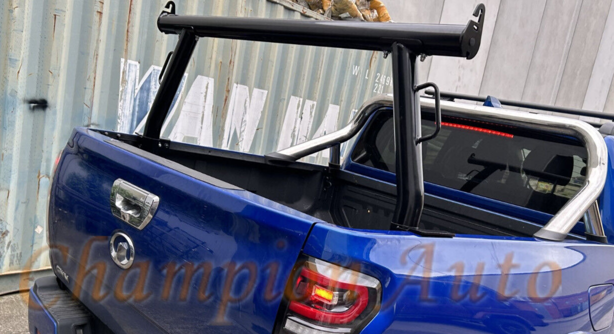 Black Alloy Ladder Rack with extension bar for GWM Cannon 2021+ Tub