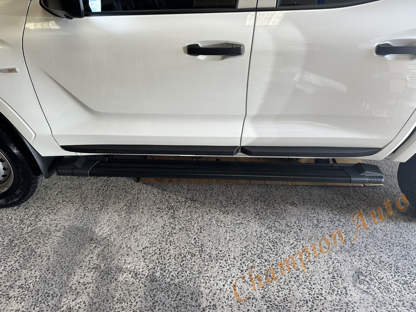 BLACK Alloy side steps For All-New Mitsubishi MV Triton Dual Cab 2024+ (HD24)