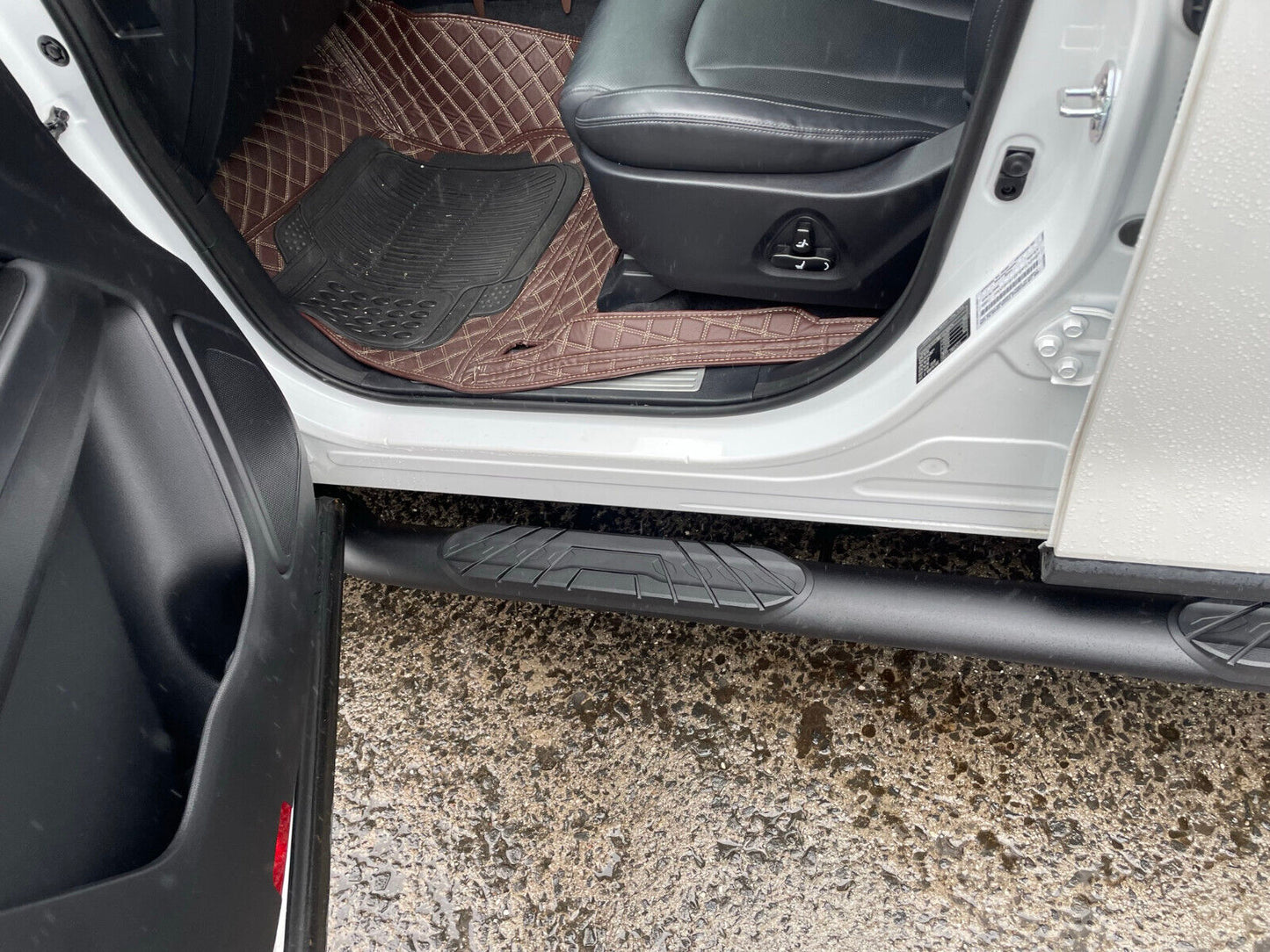 Black Steel Heavy Duty Side Steps for SsangYong Musso Dual Cab 2018 - 2024