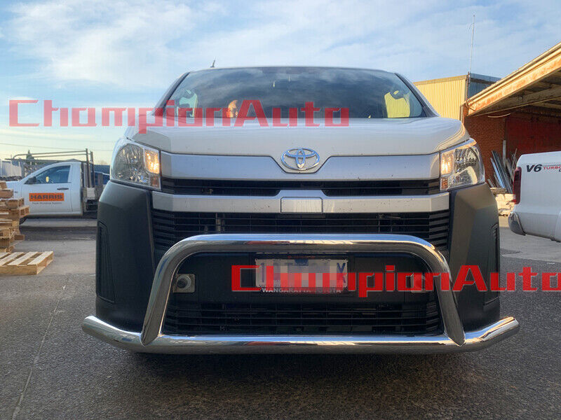 WIDE Stainless Steel Silver Nudge Bar For the New Toyota Hiace LWB 05/2019 -2024