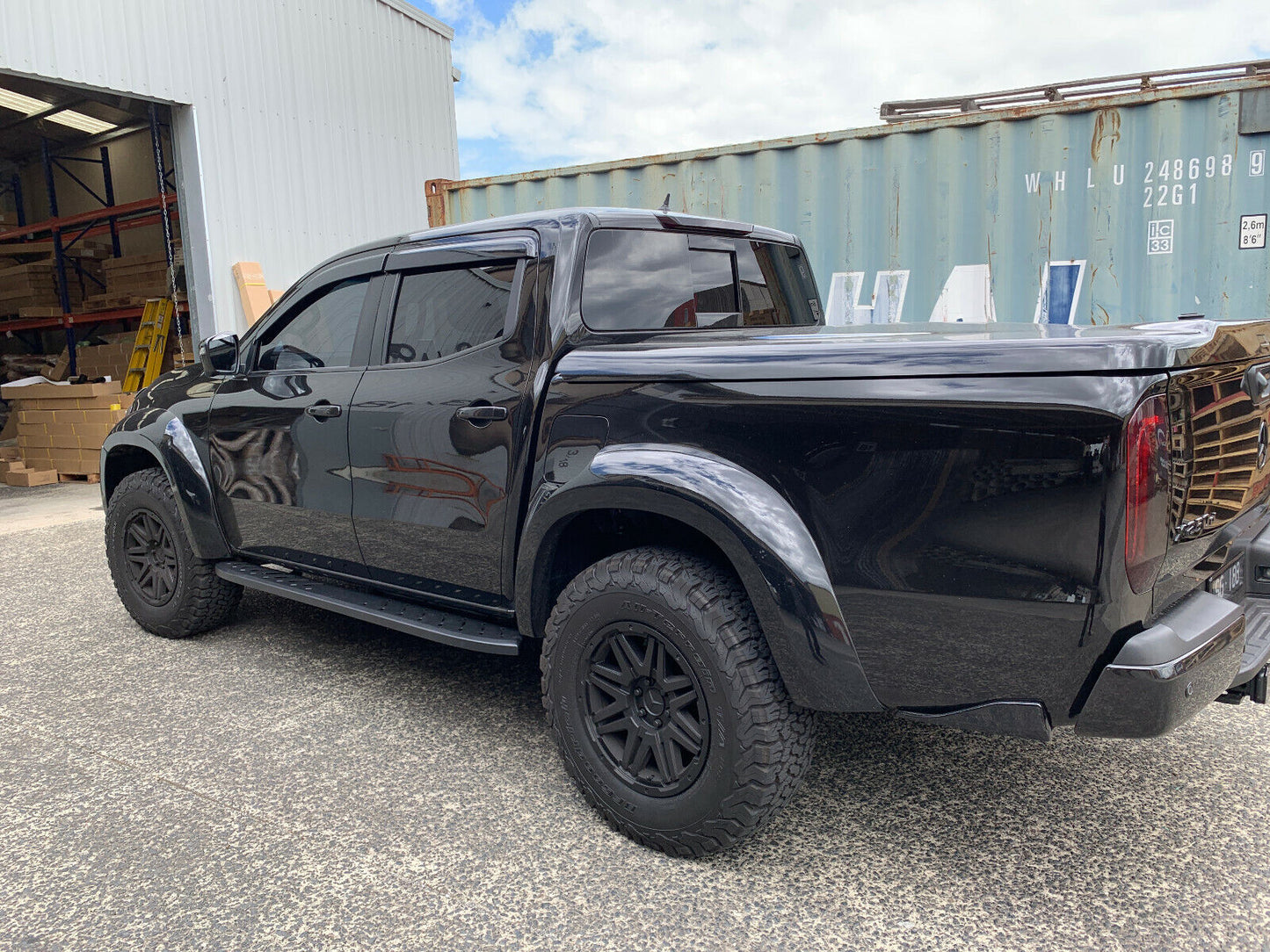 To Fit 2018+ Mercedes Benz X Class Double Cab Side Steps Running Boards (Shark)