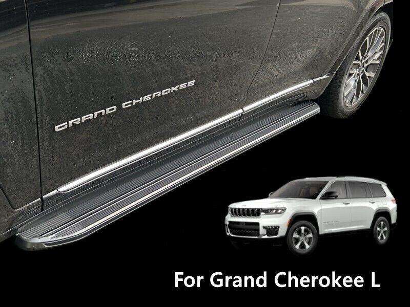 BLACK Alloy Side Steps For Jeep Grand Cherokee WL 7 SEAT 02/2022-2024 (XRB)