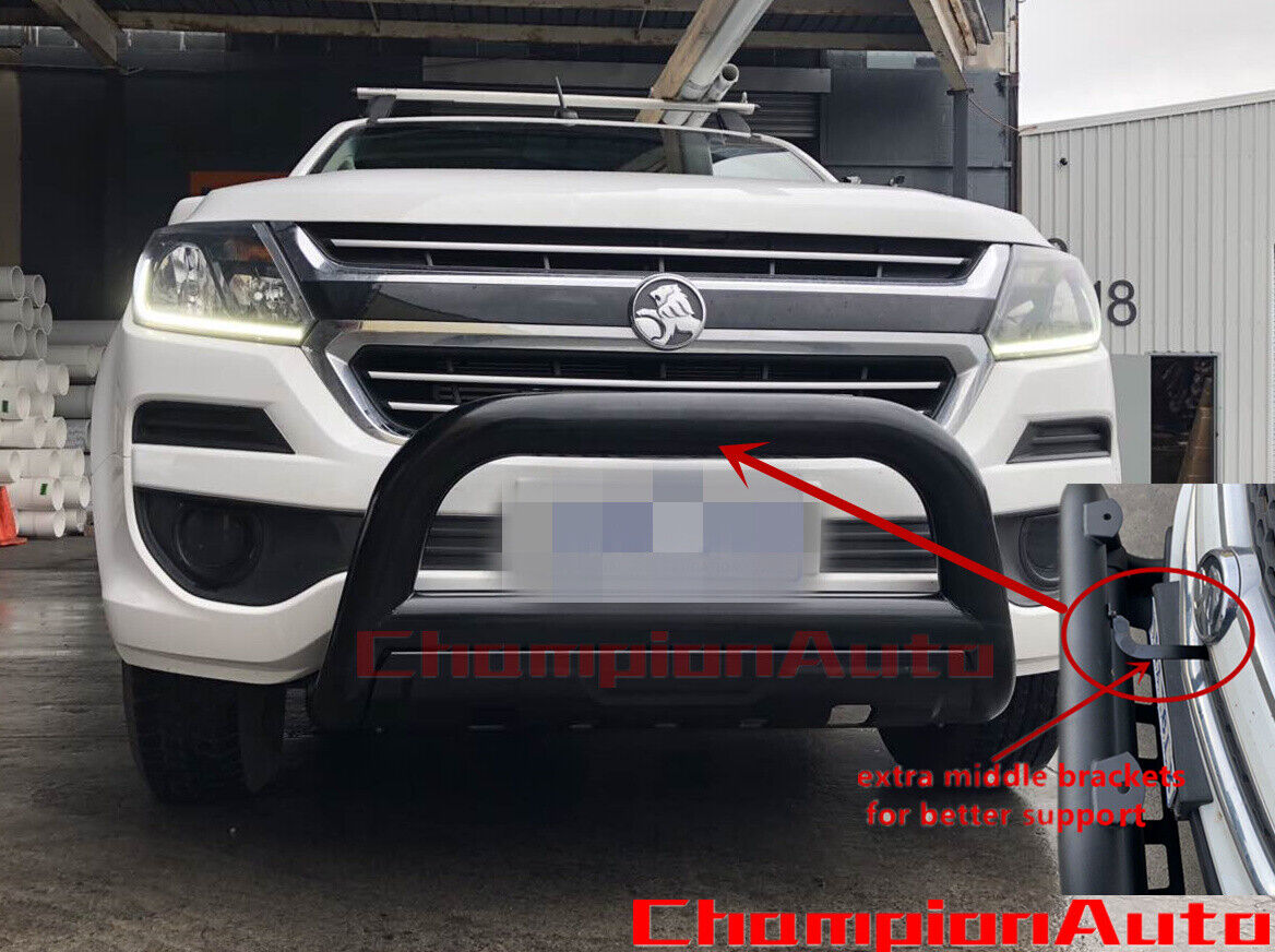Holden RG Colorado 2012- 2020 3.5'' OVAL Matt Sandy Black Steel Nudge Bar