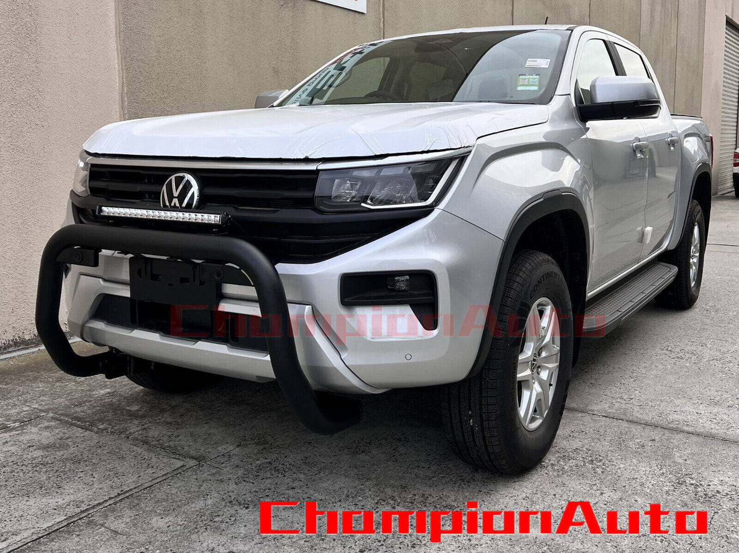 Black steel Nudge Bar for Volkswagen Amarok Dual Cab 2023 2024 SENSOR COMPATIBLE