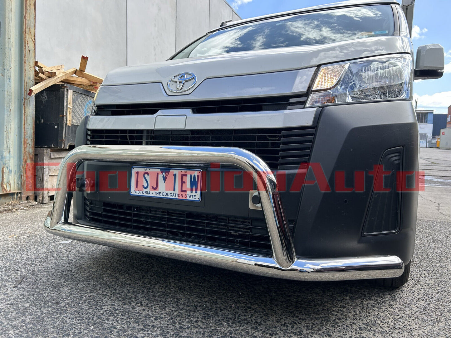 WIDE Stainless Steel Silver Nudge Bar For the New Toyota Hiace LWB 05/2019 -2024