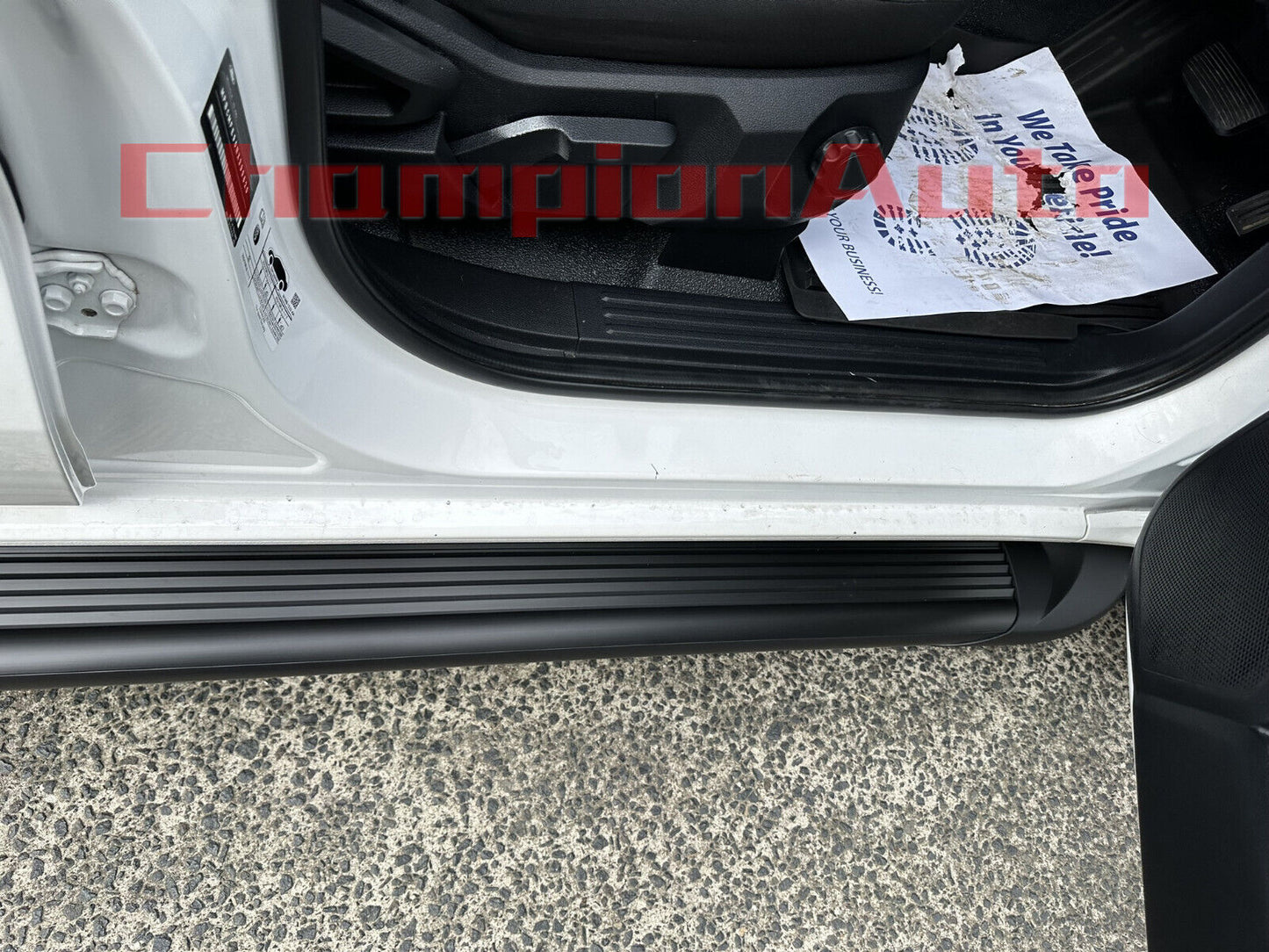 A PAIR Black Side Steps For NEXT GEN Ford Ranger Dual Cab 2022-2024 (CBB)