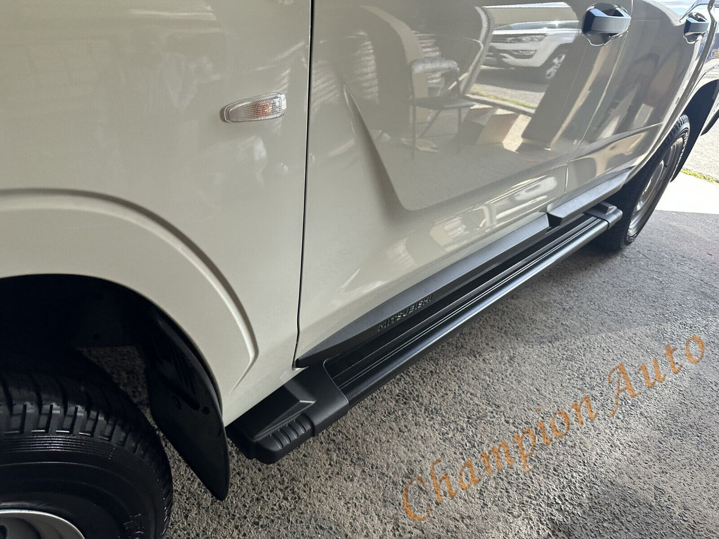BLACK Alloy side steps For All-New Mitsubishi MV Triton Dual Cab 2024+ (HD24)