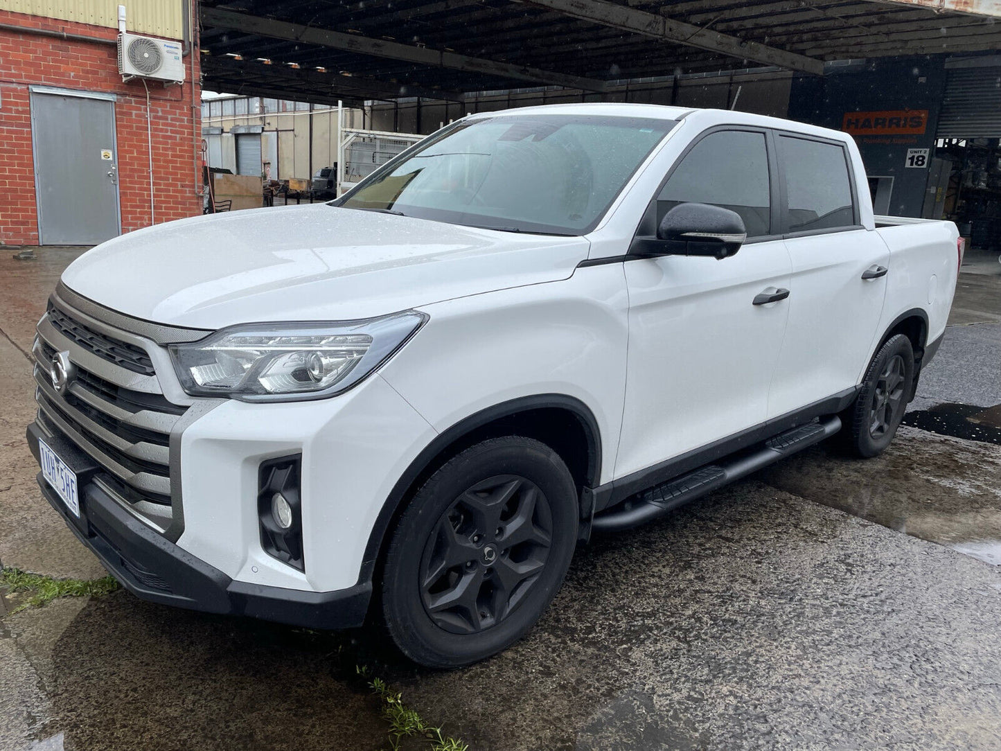 Black Steel Heavy Duty Side Steps for SsangYong Musso Dual Cab 2018 - 2024