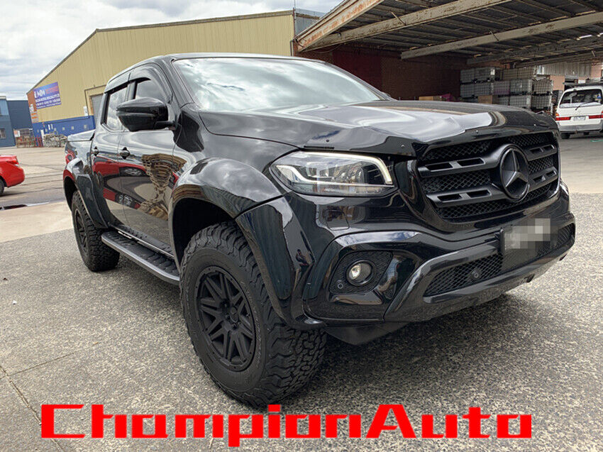 To Fit 2018+ Mercedes Benz X Class Double Cab Side Steps Running Boards (Shark)