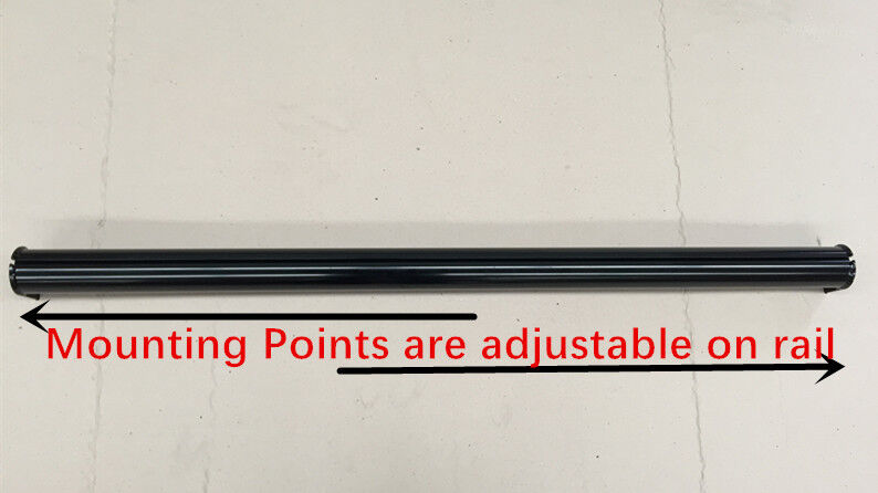 Black Alloy extension Bar for Sportsbar/ front ladder rack L:1550mm H: 125mm