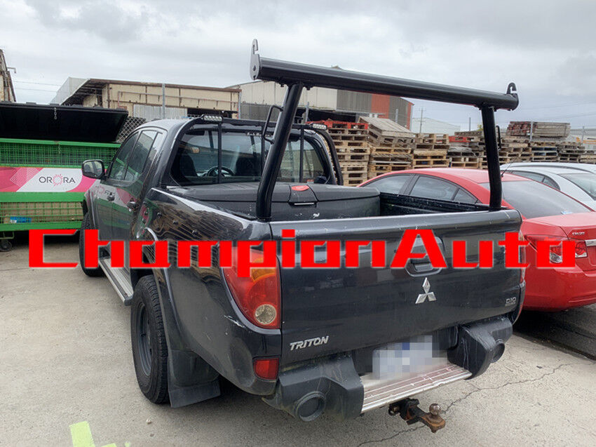 3'' Black Powder Coated Alloy Ladder Rack Mitsubishi MN/ML Triton 2006-2014 TUB
