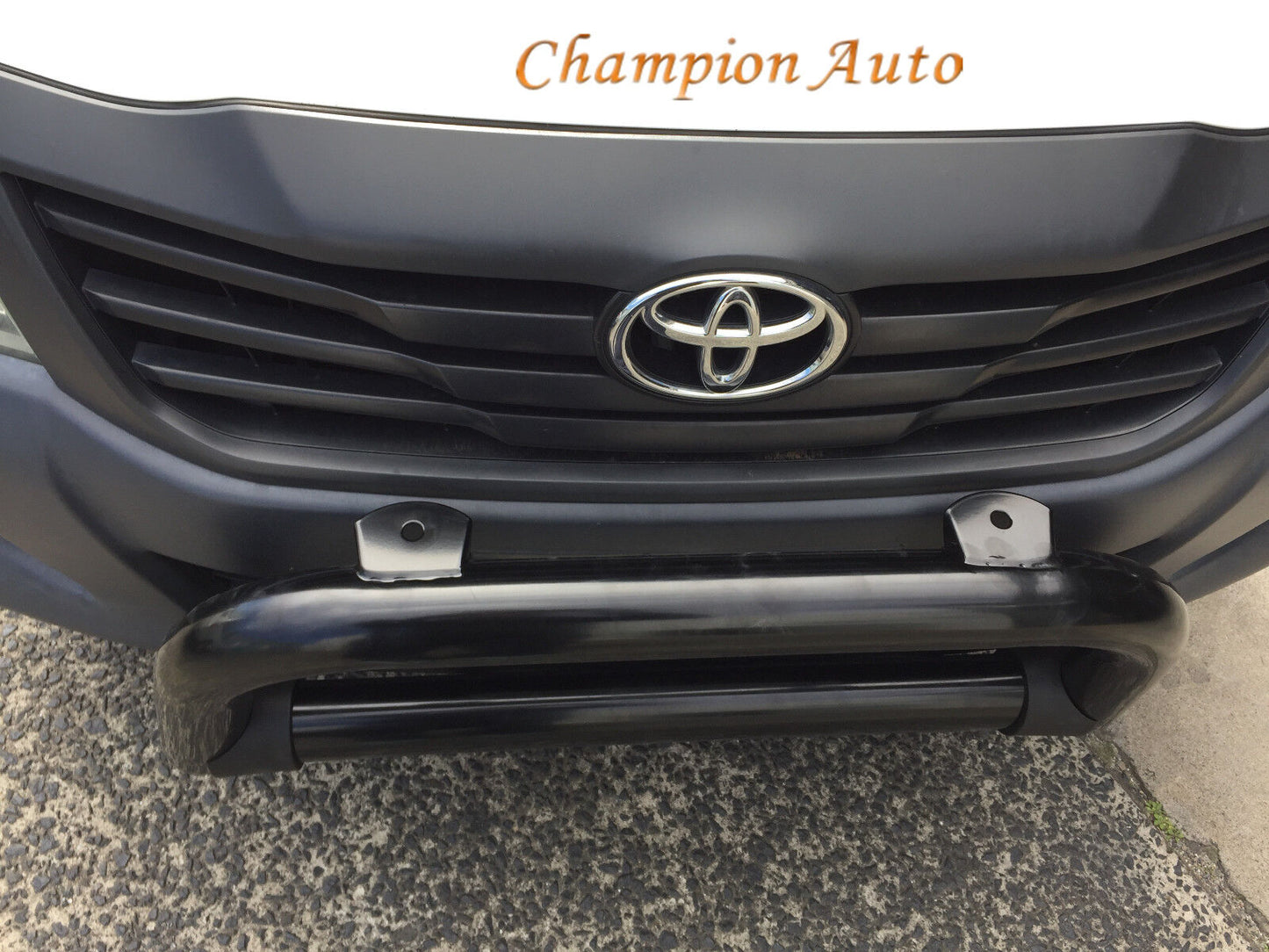 3.0" Matt Sandy Black Powder Coated Steel Nudge Bar For Toyota Hilux 2005-2014