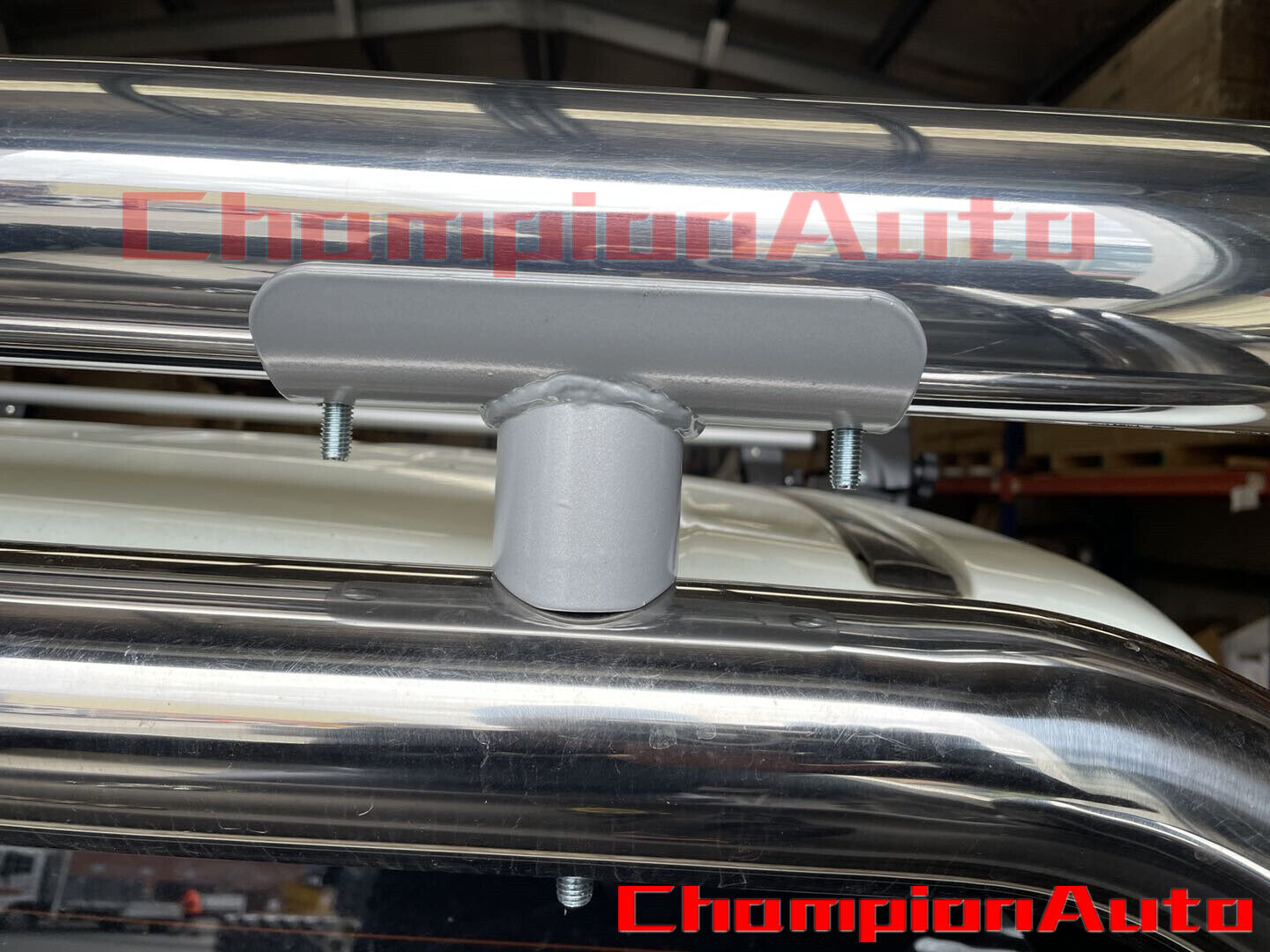 Polished Alloy Ladder Rack/Sports Bar Extension Bar, Mounting Points Adjustable
