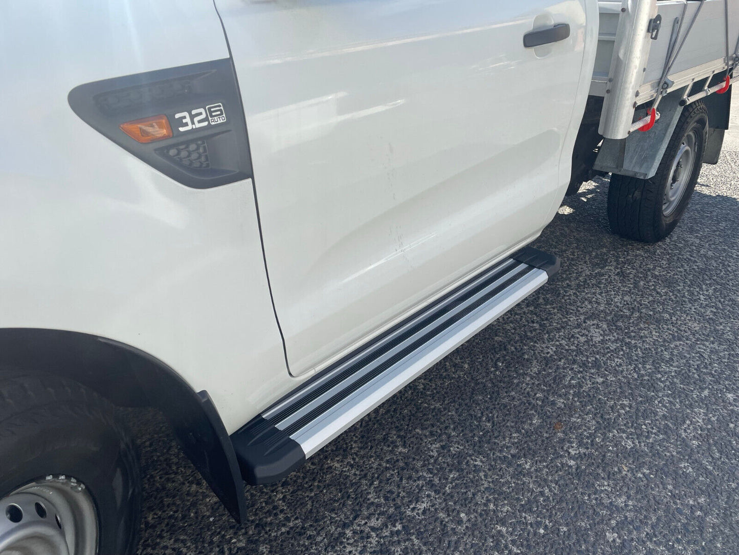 A PAIR Single Cab Alloy Side Steps for FORD Ranger 2012-2021 (S6)