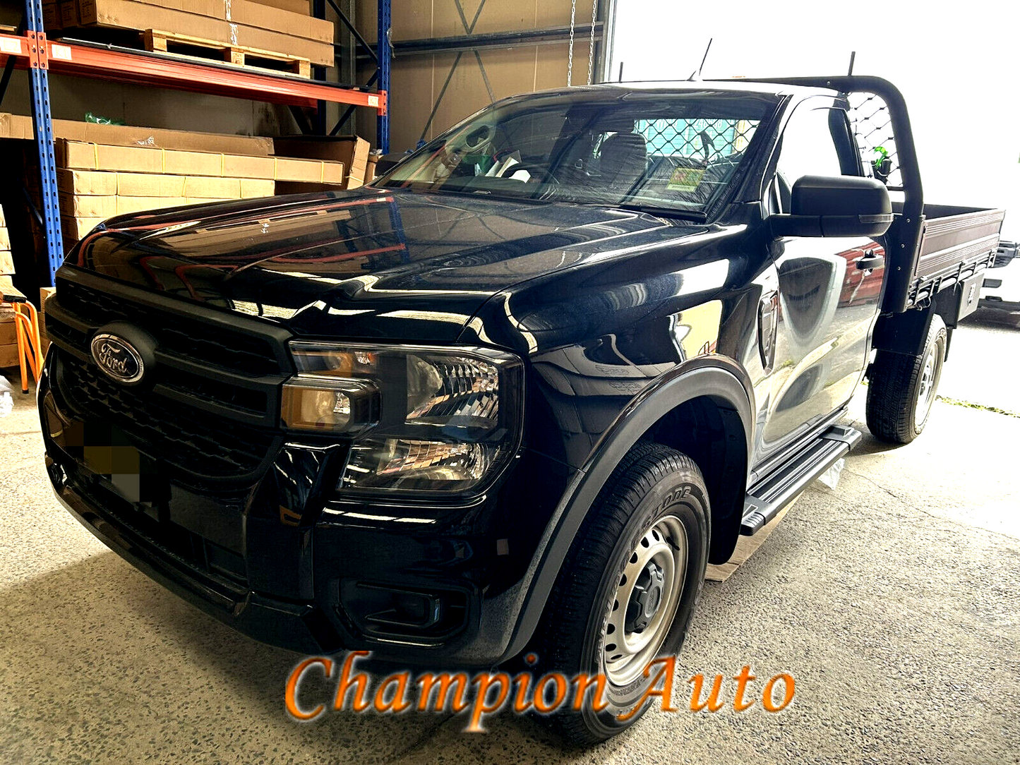 Black Alloy single cab side steps for Ford Ranger Single cab 2021-2024
