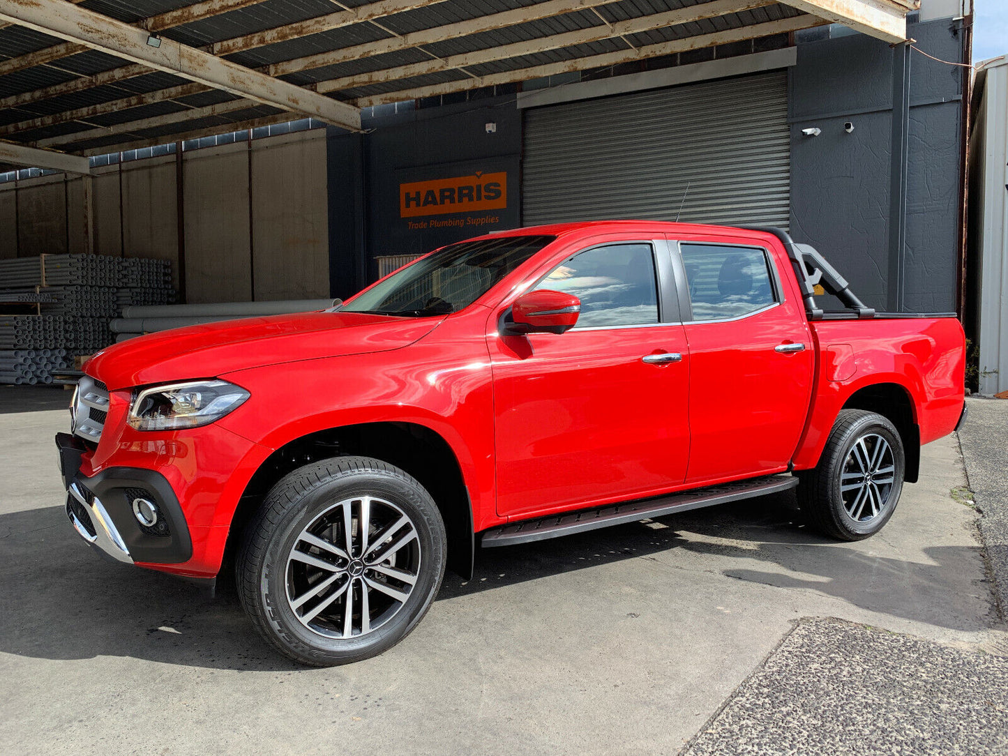 To Fit 2018+ Mercedes Benz X Class Double Cab Side Steps Running Boards (Shark)