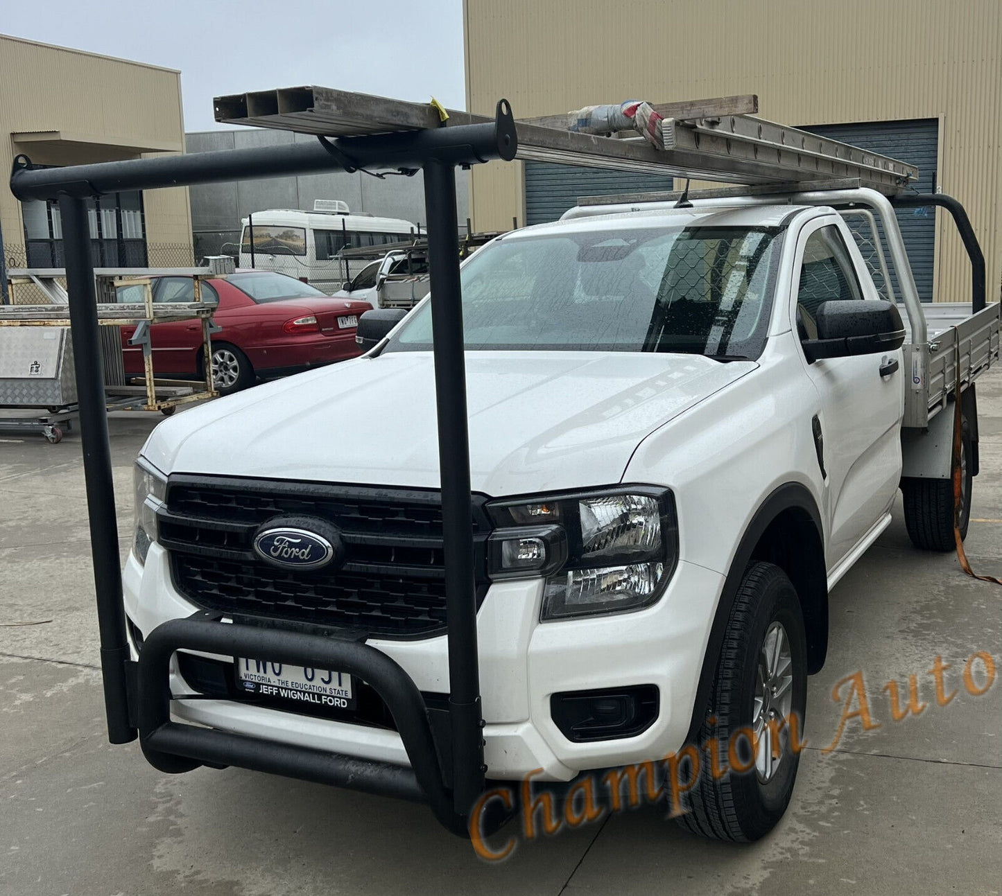 BLACK Nudge Bar with Front H Rack For Next Gen Ford Ranger 09/2022-2025