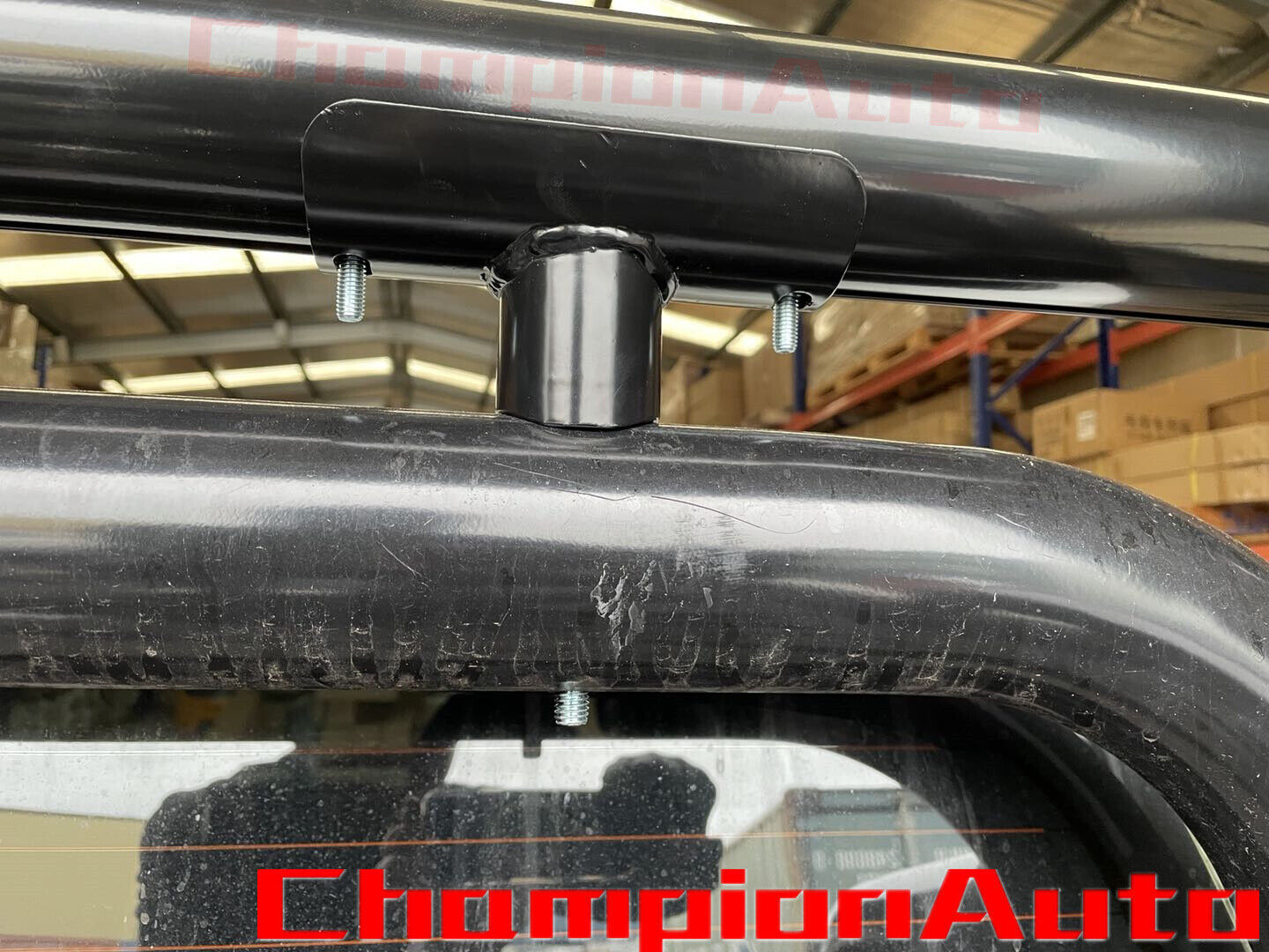 Black Alloy extension Bar for Sportsbar/ front ladder rack L:1550mm H: 125mm