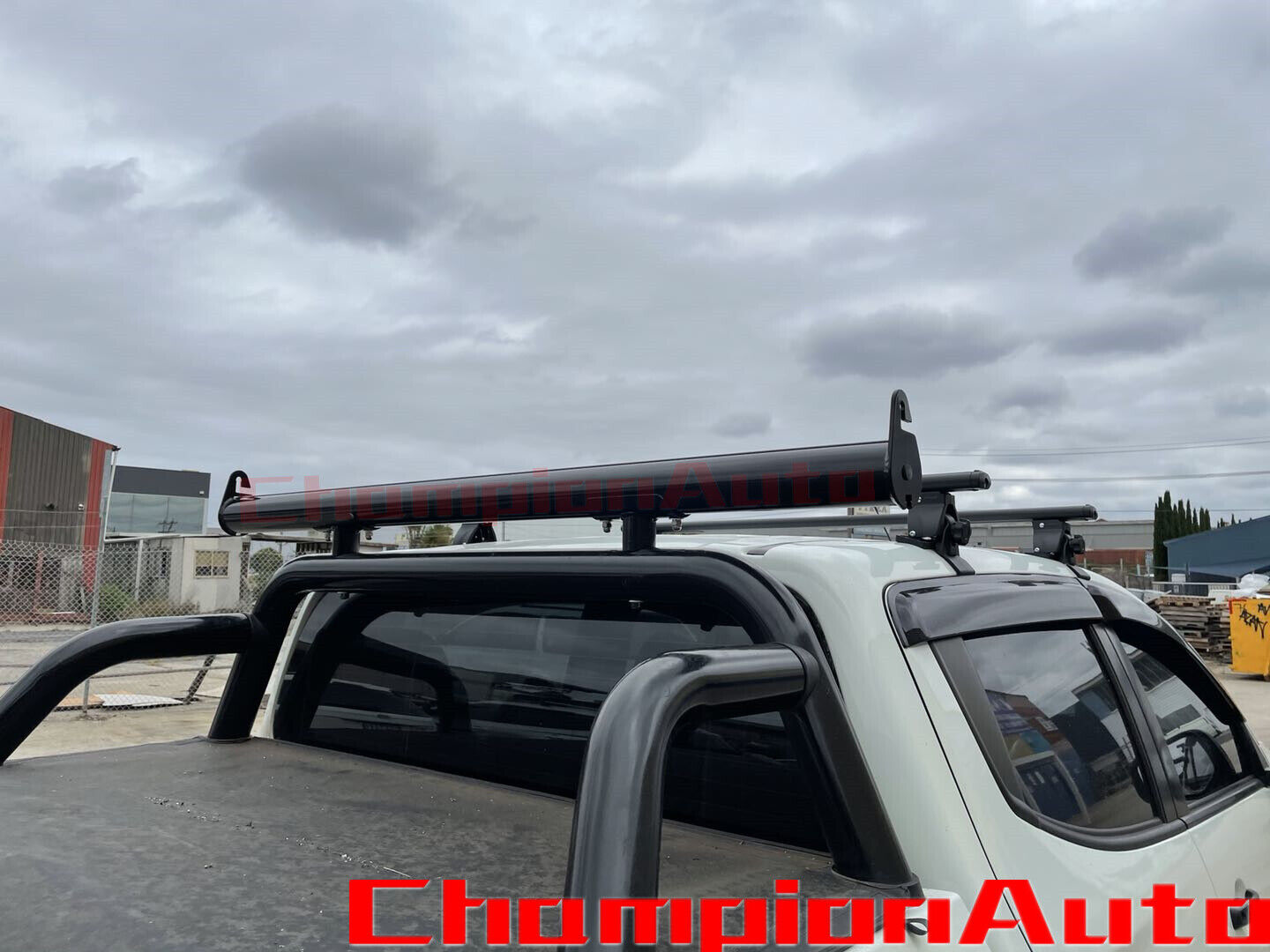 Black Alloy extension Bar for Sportsbar/ front ladder rack L:1550mm H: 125mm