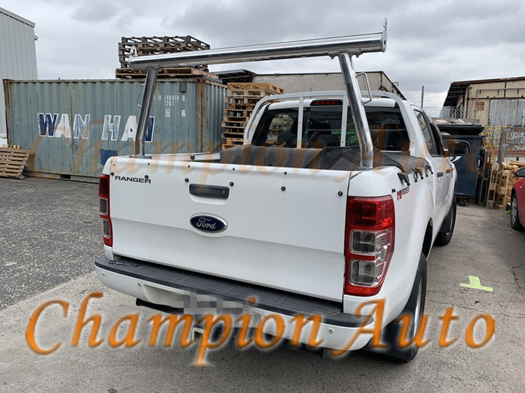 Polished Alloy Silver Ladder Rack fit Ford Ranger / Mazda BT50 2012-2021 TUB