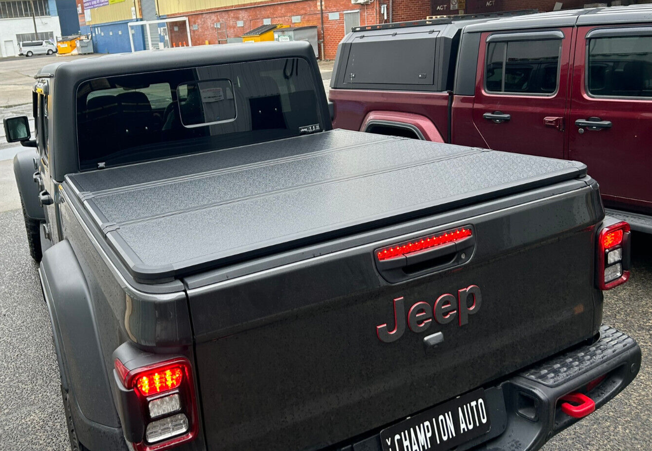 Alloy Folding Tri-Fold HARD Cover For Jeep Gladiator JT Truck Bed 2020-2024