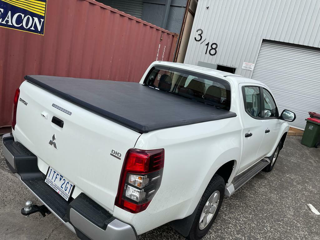Tri Fold Soft Tonneau cover For Mitsubishi MQ MR Triton Dual Cab Tub 2015-2023