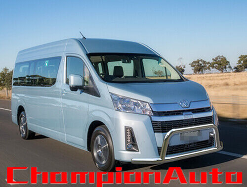 WIDE Stainless Steel Silver Nudge Bar For New Toyota Hiace SLWB 05/2019 -2024