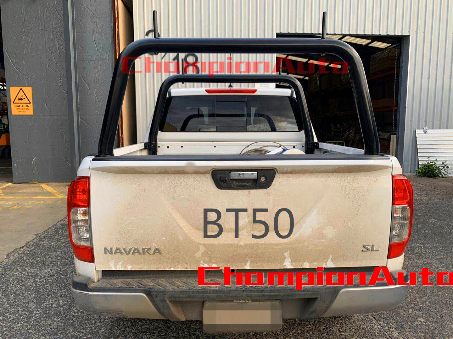 2 X 3" Black Powder Coated ladder racks for Mazda BT50 Dual Cab 2012-2020