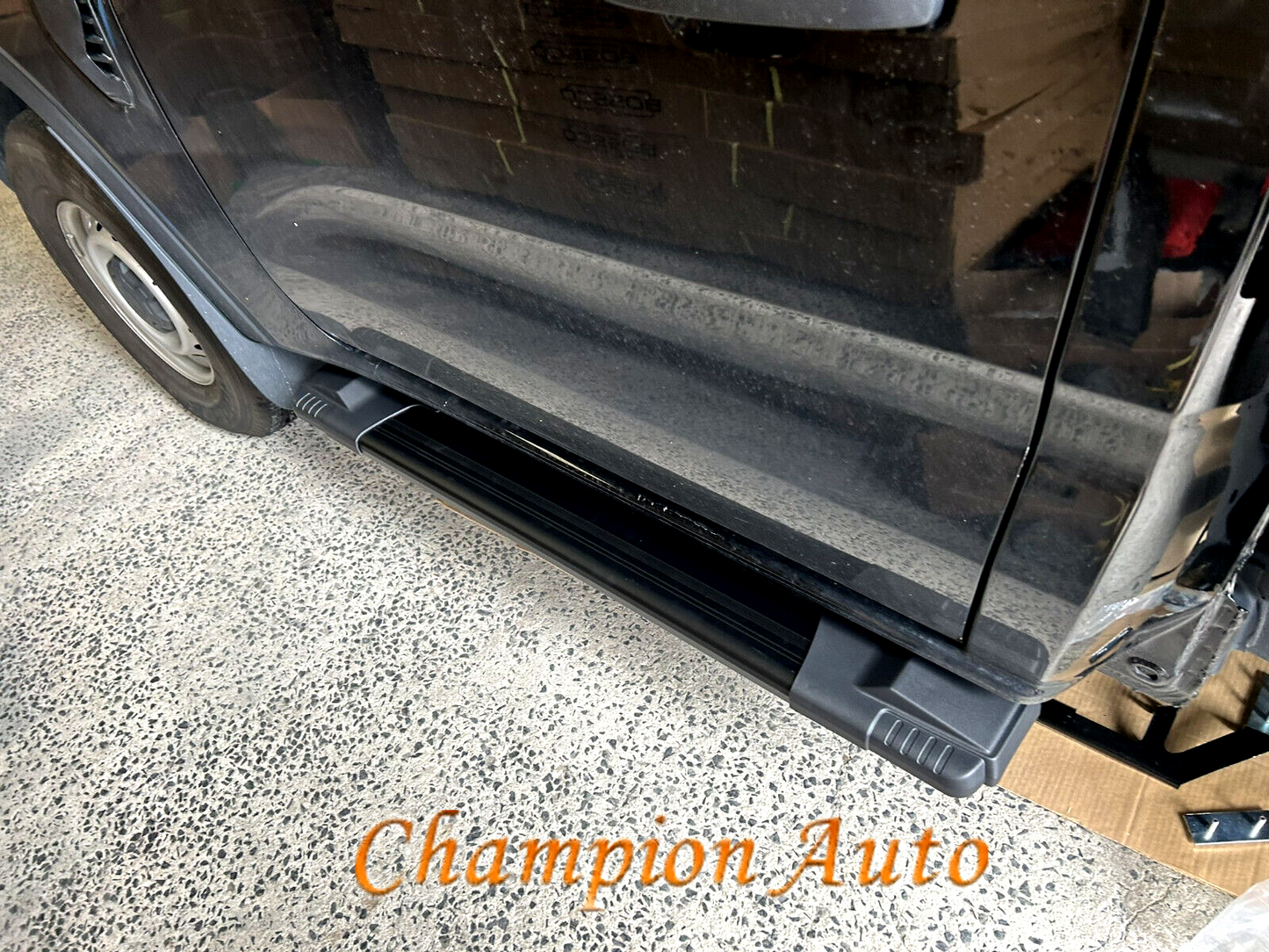 Black Alloy single cab side steps for Isuzu DMAX D-MAX 2012-08/2020