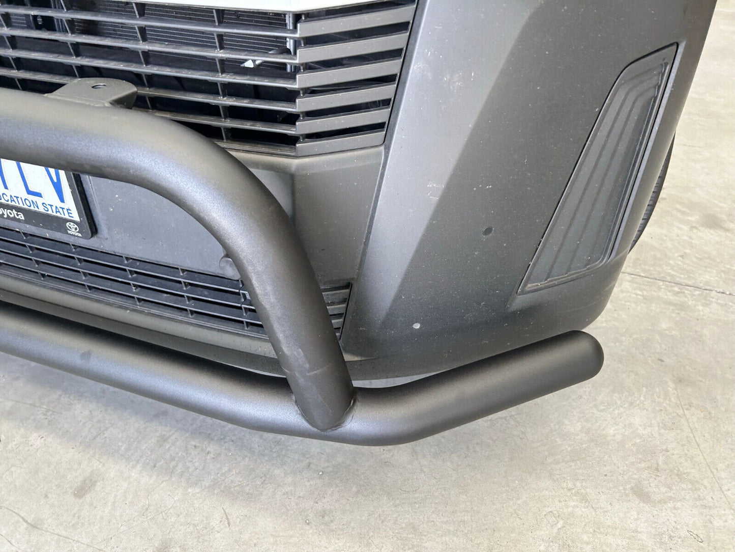 WIDE Matt Black Steel Nudge Bar For the New Toyota Hiace LWB 05/2019- 2024